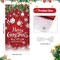Christmas Door Cover Snowflake Merry Christmas Background Banner Xmas Fabric Door Banner Photography Hanging Cover Photo Booth Props Decorations for House Door Decor, 70.9 x 35.4 Inch